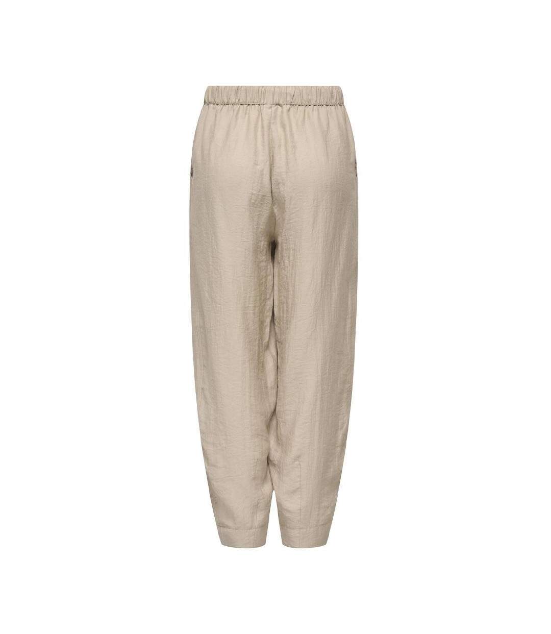 Pantalon fluide beige femme jdy elly-2
