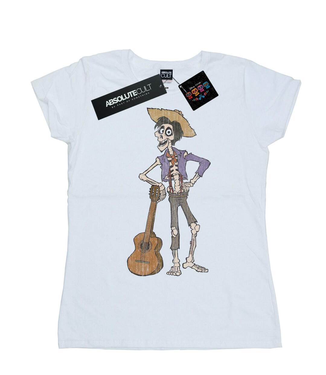 Disney Femme/Les femmes Coco Hector avec guitare - T-shirt en coton (Blanc) - UTBI14465-1