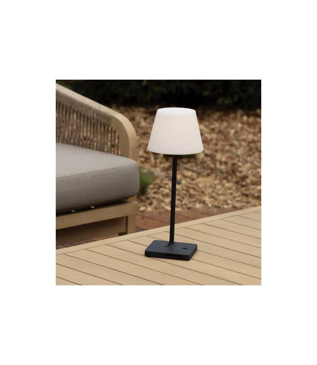 Lampe à Poser d'Extérieur Rony 39cm Blanc-5