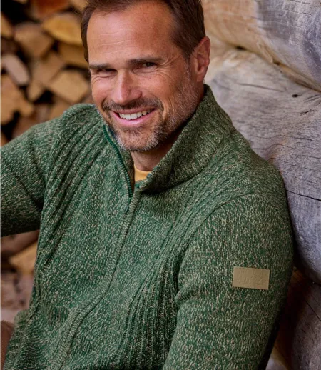 Strickjacke Forest mit Reißverschluss: 