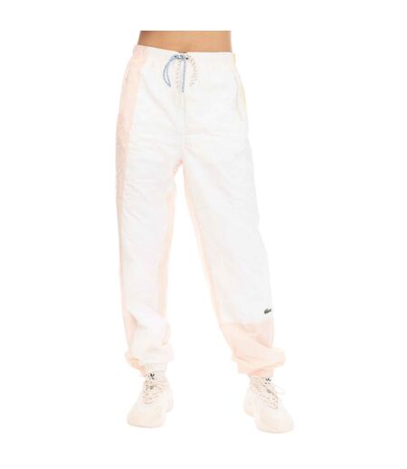 Pantalon De Jogging Motif/style Blocs De Couleurs Femme Blanc Lacoste