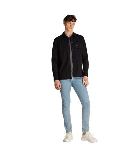 Mens Cotton Overshirt Black Calvin Klein