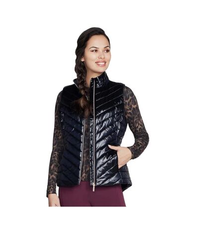 Womens/ladies Go Shield Shine Gilet Black Skechers