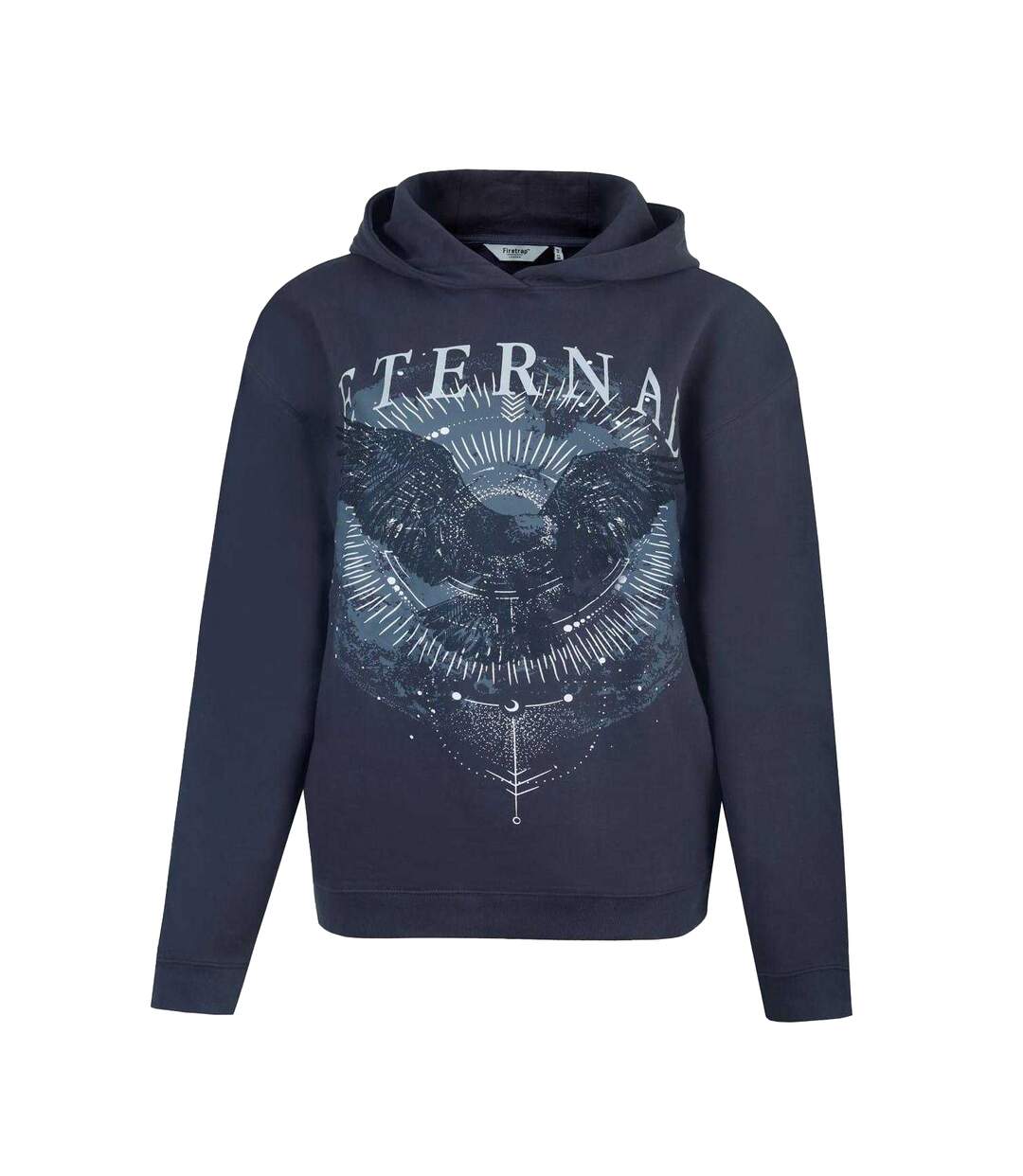 Sweat À Capuche Motif/style Aigle Femme Anthracite Firetrap-1