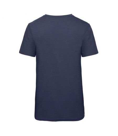 T-shirt Triblend À Manches Courtes Bleu Marine Chiné B&C Mens Favourite