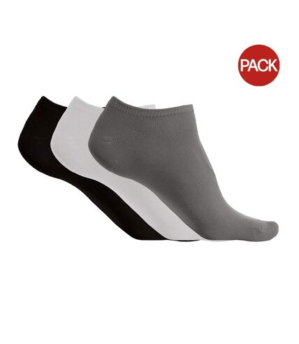 Socquettes adulte gris orage / blanc / noir Proact