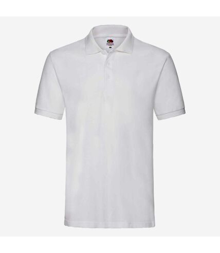 Fruit Of The Loom Ladies Lady-Fit Premium Short Sleeve Polo Shirt (White)