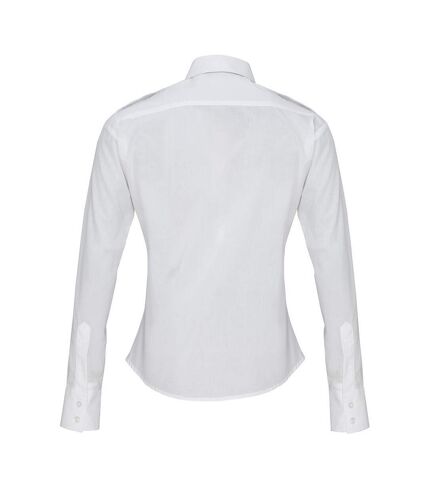 Premier Womens/Ladies Long-Sleeved Pilot Shirt (White) - UTPC6719