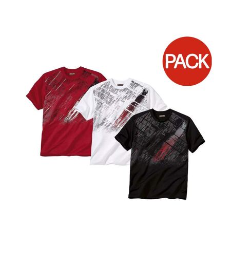 T-shirts sporty homme blanc / rouge / noir Atlas For Men