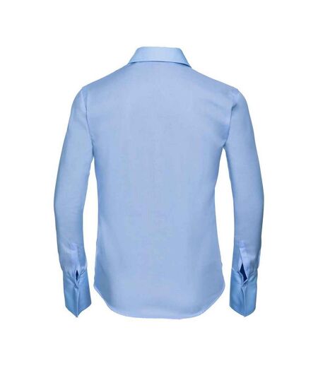 Russell Collection Womens/Ladies Ultimate Non-Iron Long-Sleeved Shirt (Bright Sky) - UTPC6526