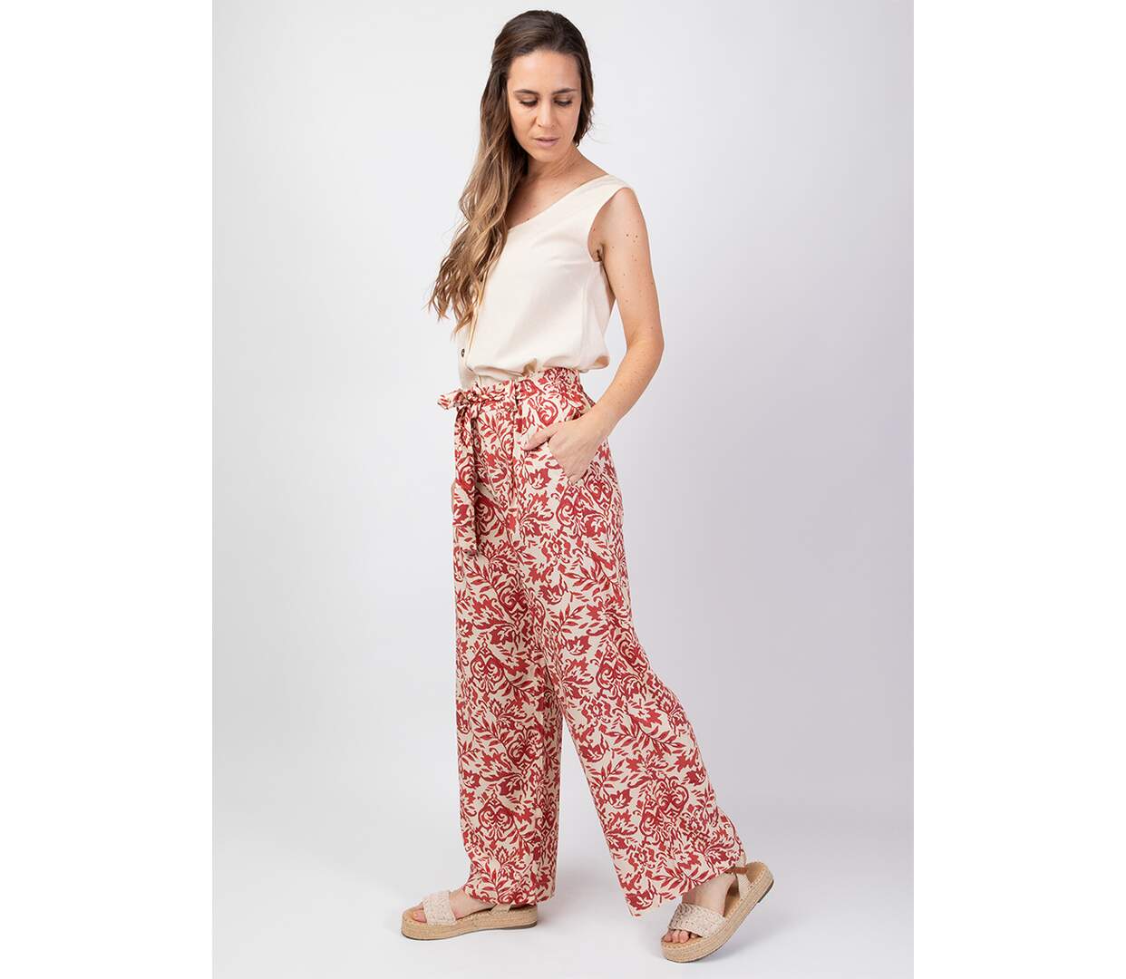 Pantalon femme fluide MELODY style ethnique Coton Du Monde-3