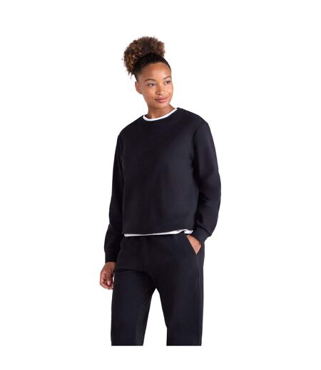 Womens/ladies Strath Melange Supersoft Sweatshirt Black Mountain Warehouse
