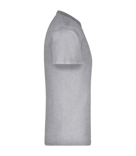 T-shirt Motif/style Uni Homme Gris Chiné James And Nicholson