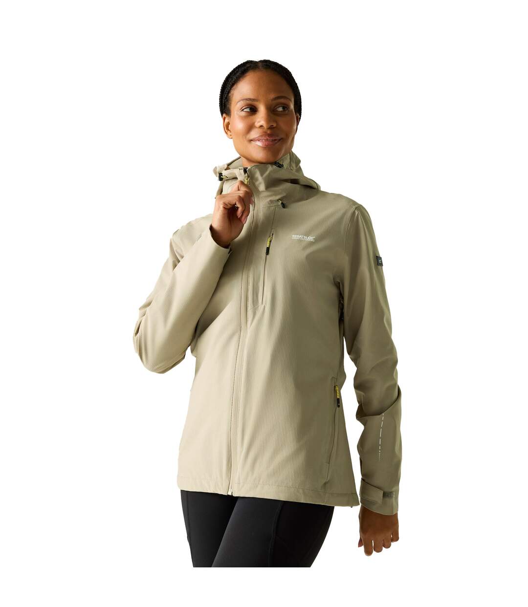 Womens/ladies Oklarna Waterproof Jacket Parchment Regatta-1