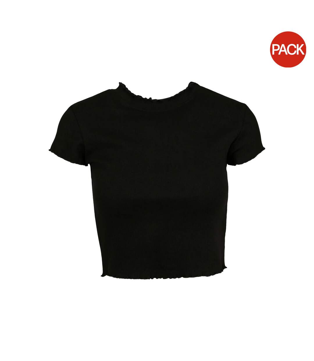 Haut Court Motif/style Côtelé Femme Noir Blanc Urban Classics-1