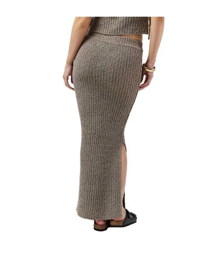 Womens/ladies Ribbed Maxi Skirt Taupe Jack Wills