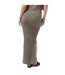 Womens/ladies Ribbed Maxi Skirt Taupe Jack Wills-3