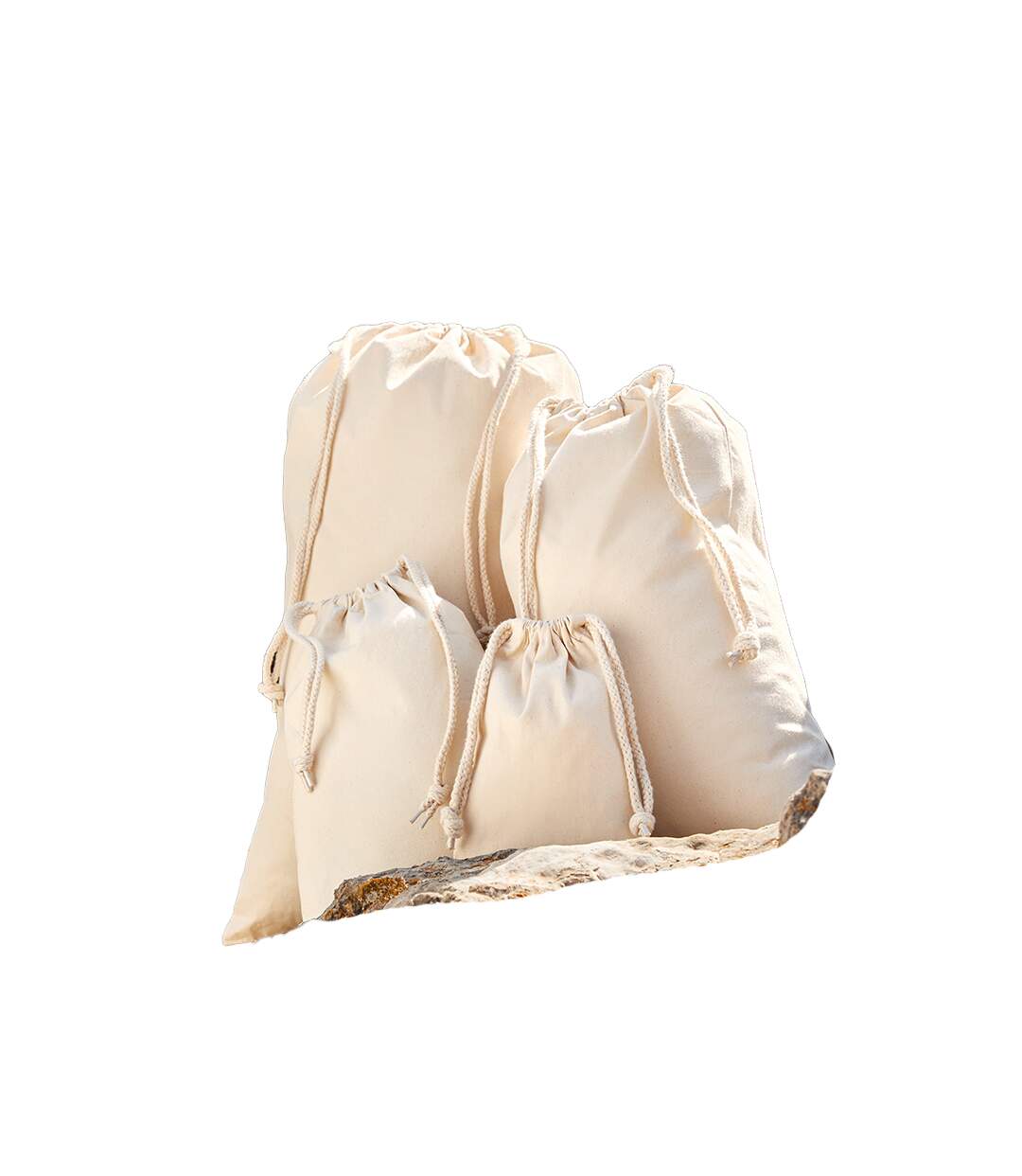 Sac à cordon 20,5 cm x 14 cm beige pâle Westford Mill-2