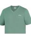 Mens Embroidered Logo Cotton T-shirt Light Green Slazenger-3