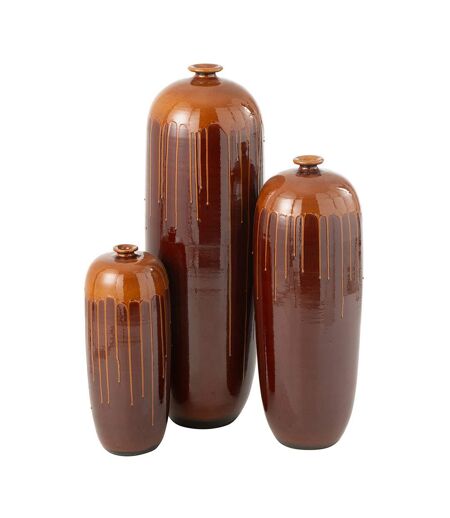 Vase en Terre Cuite Lee Terra 55cm Marron & Orange