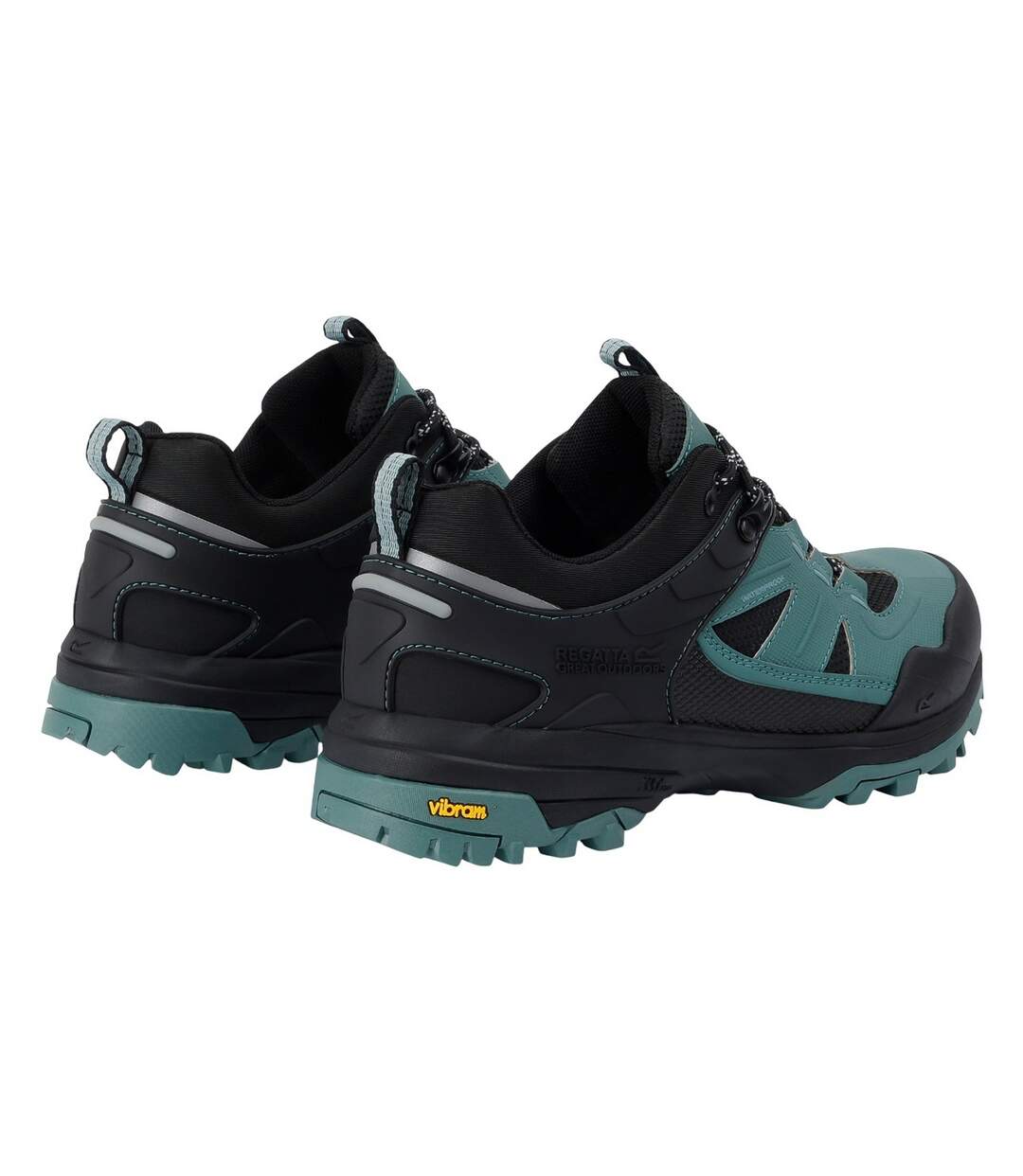 Chaussures De Marche Regen Femme Vert Sombre Noir Regatta-2