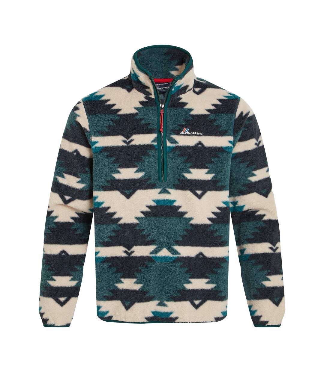 Mens Tatton Ii Half Zip Fleece Top Dark Viridian Craghoppers-2