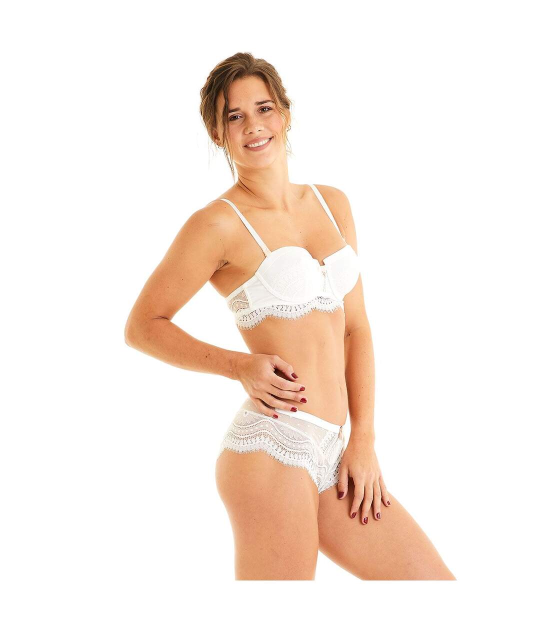 Soutien-gorge ampliforme coque moulées ivoire Pièce Montée