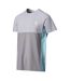 T-shirt Motif/style Panneau Contrasté Homme Gris Pâle Gris Clair Turquoise Pâle Gym King-2