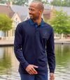 Pack of 2 Men's Long Sleeve Polo Shirts -Black Navy Atlas For Men