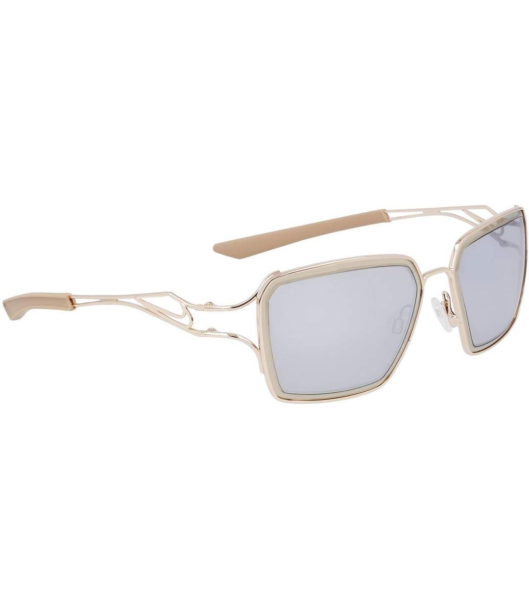 Unisex Adult Square Prism Sunglasses One Size Gold Silver Gold Nike-1