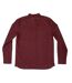Mens Willow Collared Long-sleeved Shirt Burgundy Roamers-3