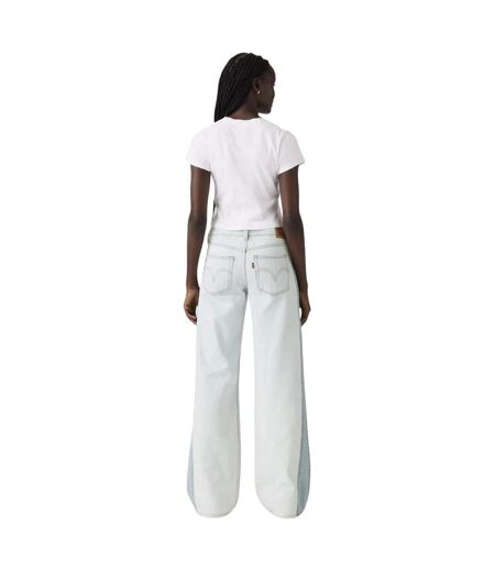 Womens/ladies Side Stripe Low Rise Wide Leg Jeans Stripe Hype Levis