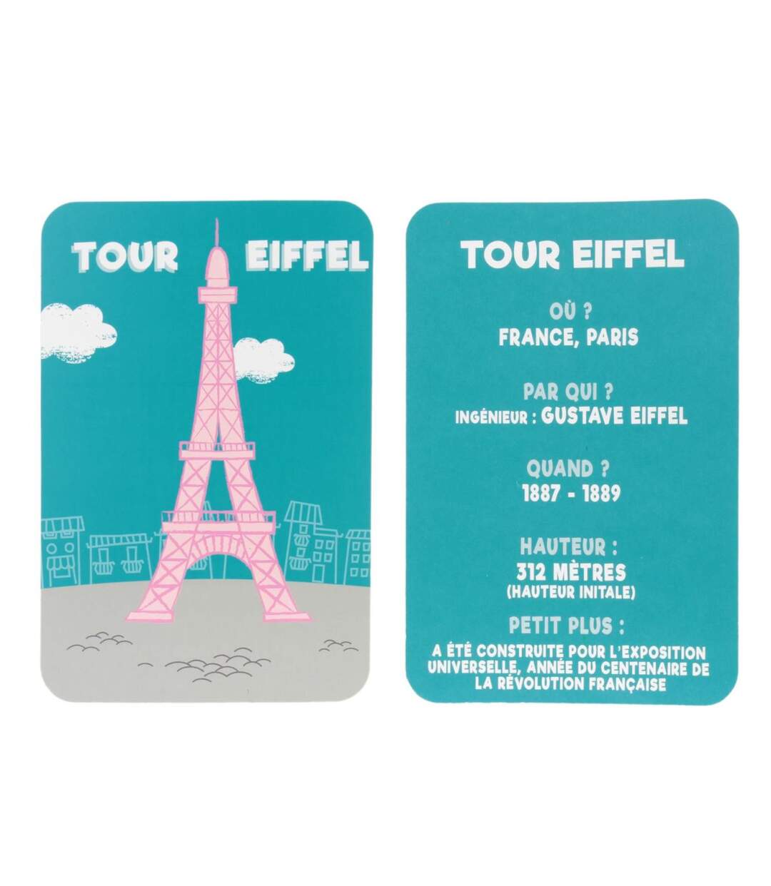 Jeu de Cartes Educatives Monuments 17cm Multicolore-4