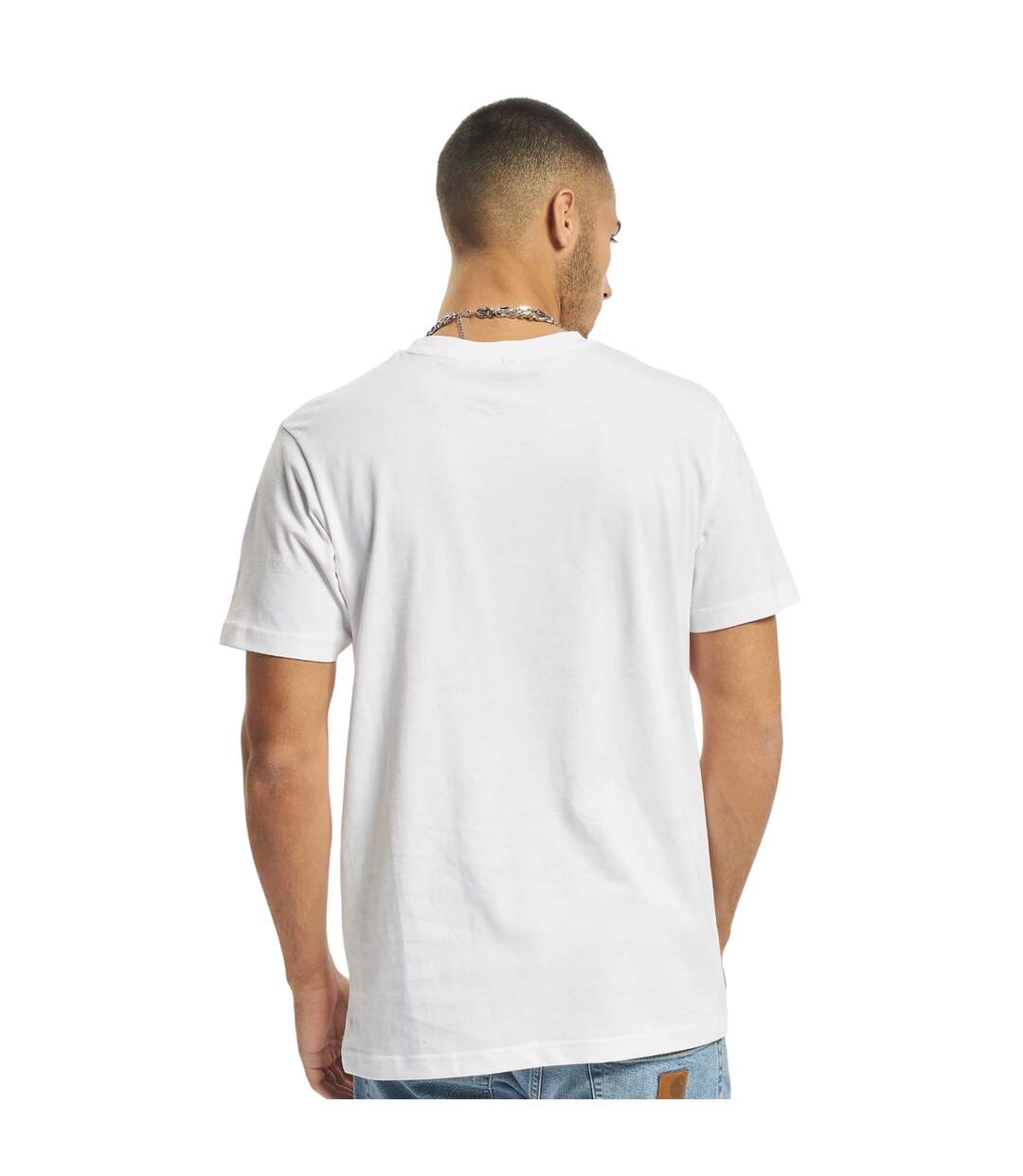 T-shirt Motif/style Tupac Shakur Cracked Background Homme Blanc Mister Tee-3
