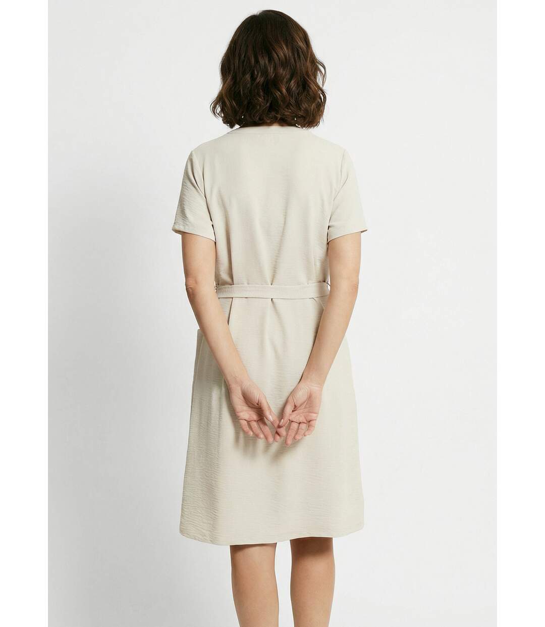 Robe chemisier en crêpe, style ethnique-2