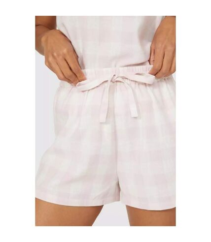 Debenhams Womens/Ladies Checked Oversized Shorts (Pink) - UTDH814