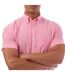 Chemise Manches Courtes Style À Rayures Homme Rose Gant-3