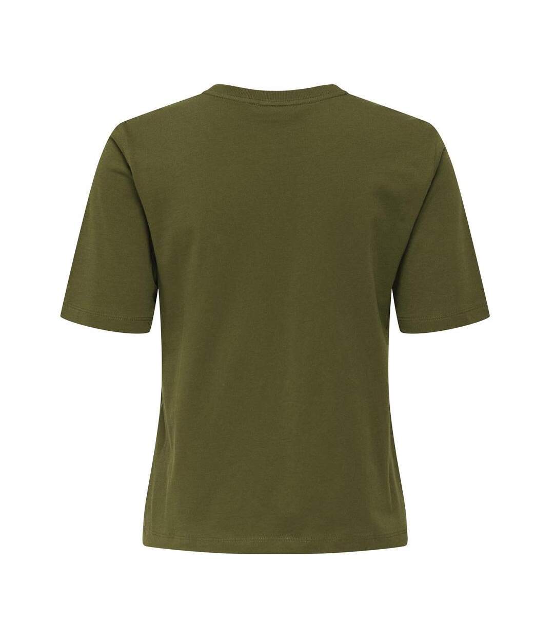 T-shirt vert olive femme jdy rex-2
