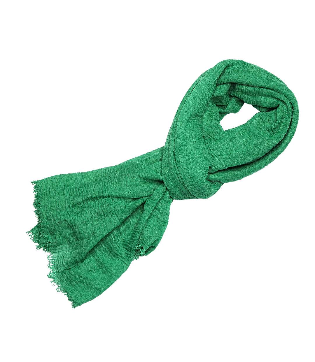 Cheche froissé uni écharpe foulard Homme Femme-1