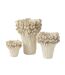 Vase Déco en Grès Ambrosia 19cm Blanc-2