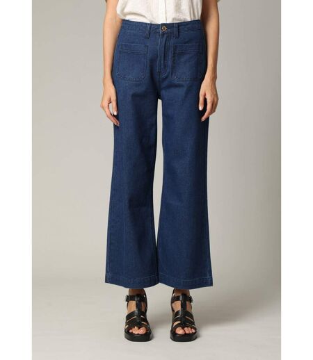 Jean Wide Leg en denim avec braguette à fermeture à glissière LILOO