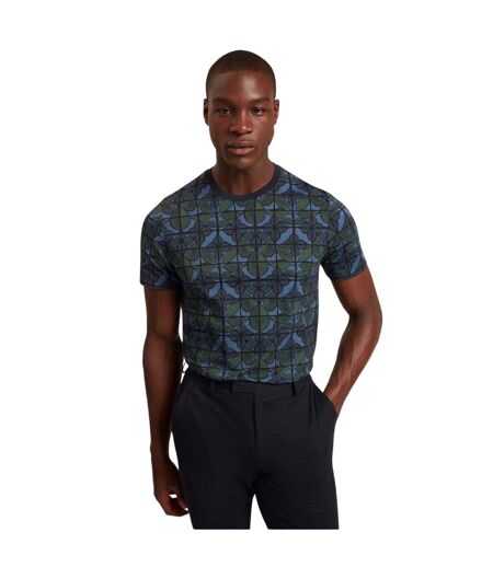 T-shirt Motif/style Floral Homme Bleu Marine Ted Baker