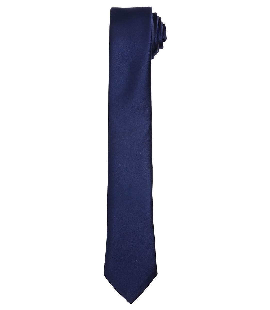 Cravate fine - PR793 - bleu marine-1