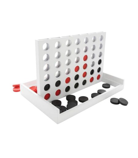Connect four wooden board game one size white XD Collection