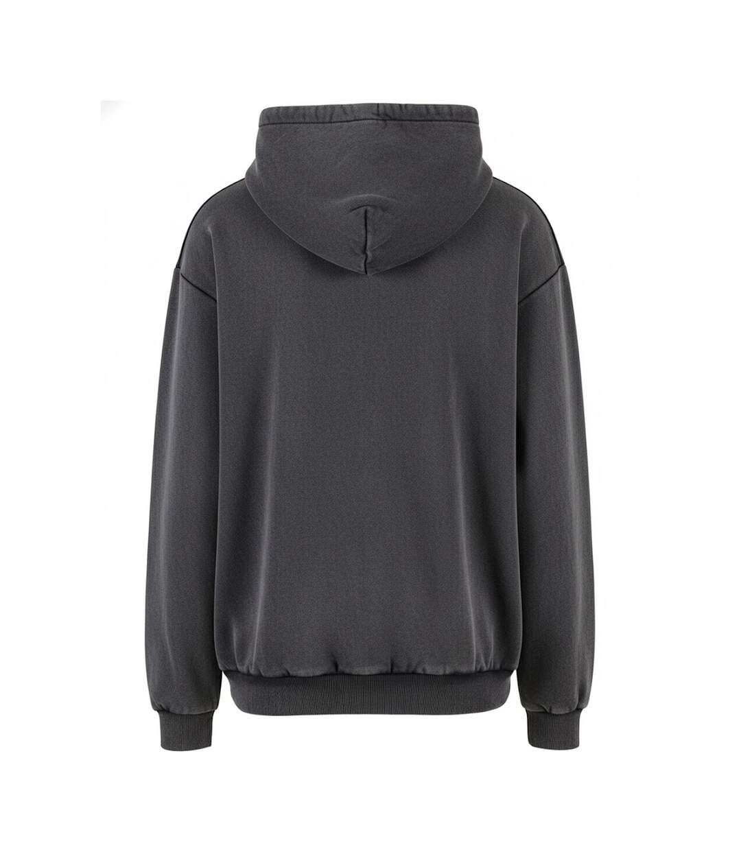 Sweat À Capuche Style Rétro Homme Anthracite Build Your Brand-2