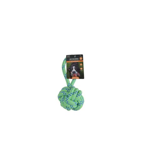 Jouet pour Chien Corde Balle 1 Poignée 27cm Vert