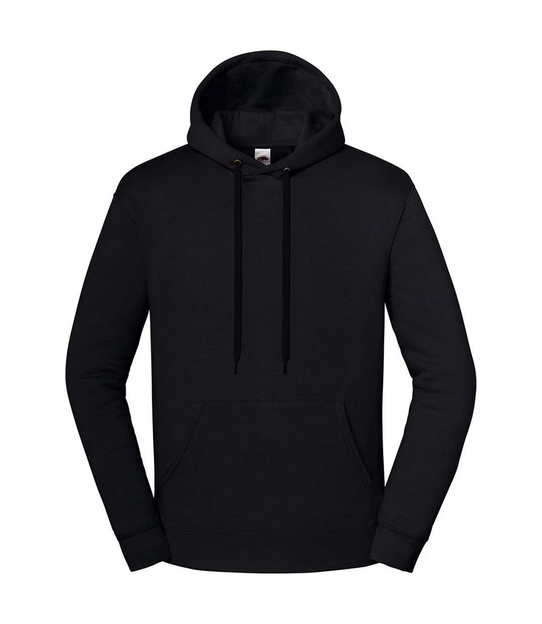 Unisex Adult Iconic Premium Hooded Sweatshirt Black Fruit Of The Loom-1