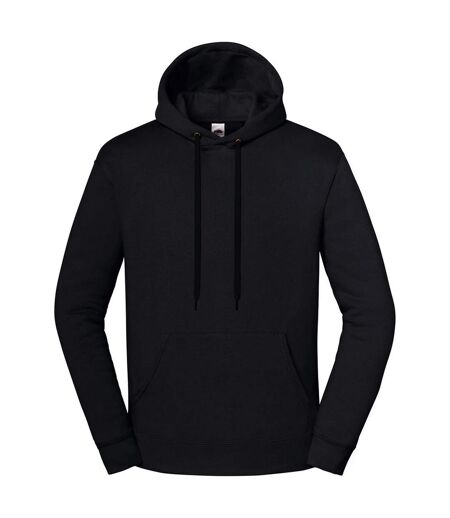 Unisex Adult Iconic Premium Hooded Sweatshirt Black Fruit Of The Loom