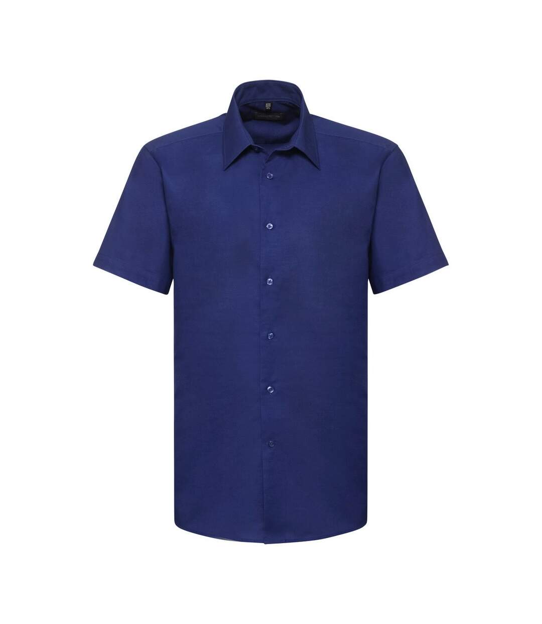 Russell Collection Mens Short Sleeve Easy Care Tailored Oxford Shirt (Bright Royal)
