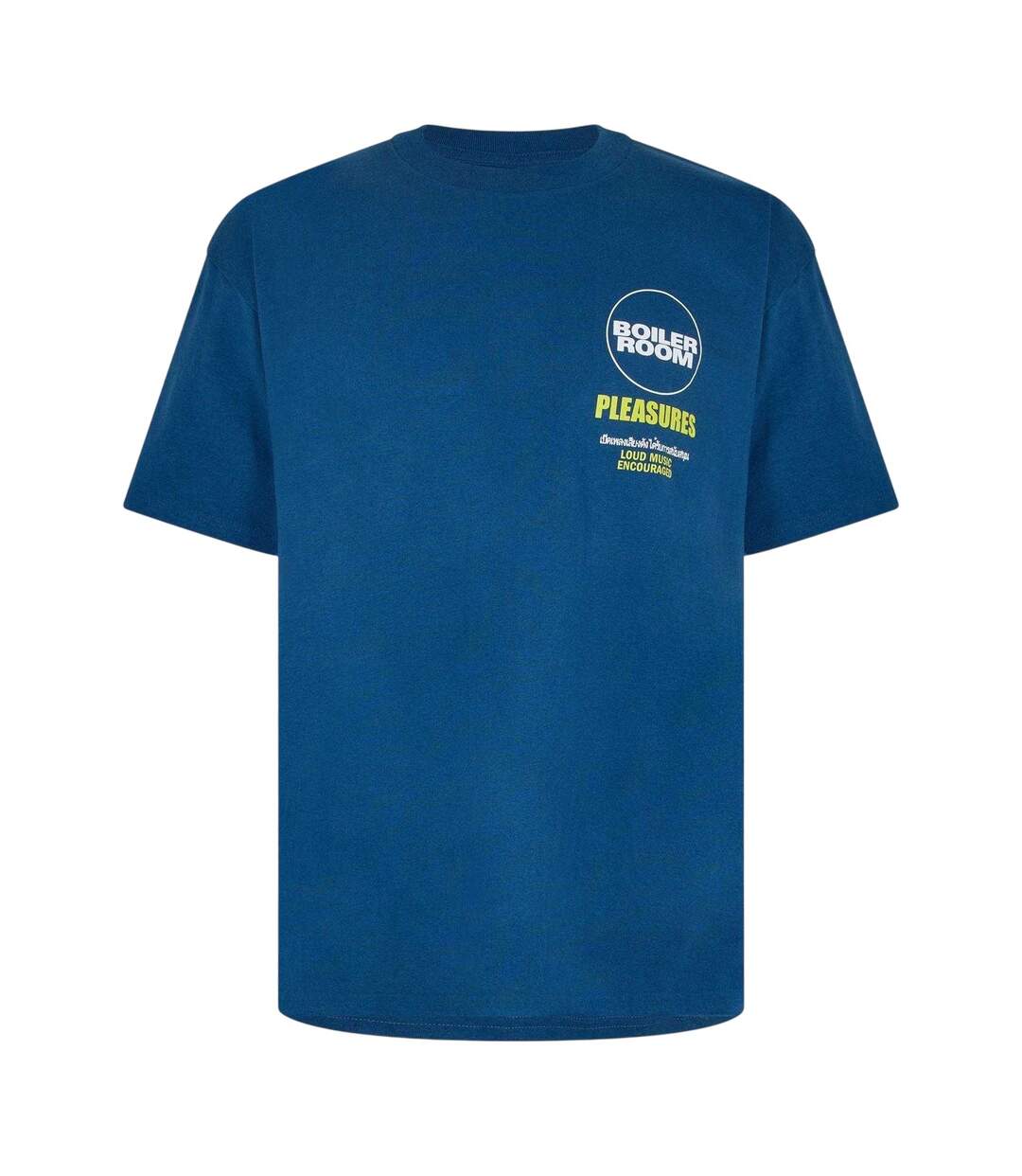 T-shirt Motif/style Platine Boiler Room Homme Bleu Pleasures-2